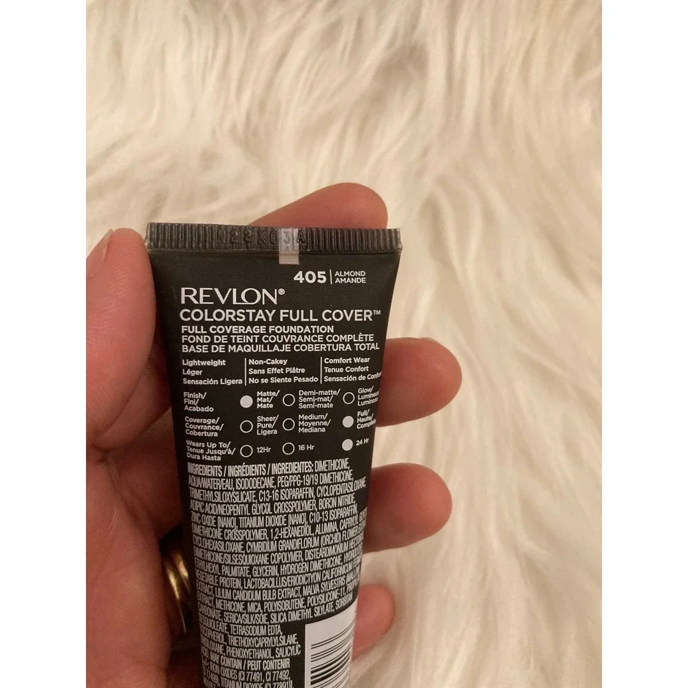 Revlon ColorStay Full Cover Foundation 405 Almond Matte 1oz Good New 24HR